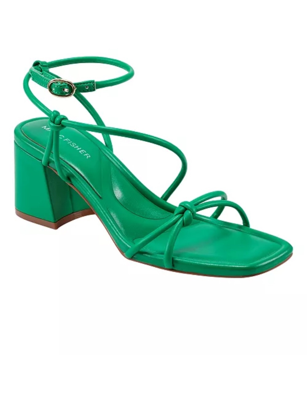 Marc Fisher Green Gurion Strappy Block Heel Sandals